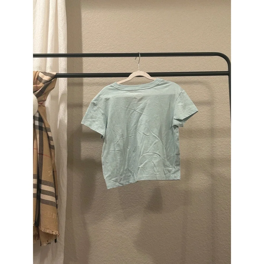 Cat & Jack Girls Mint Green Sequin Heart Patch T-Shirt Size L 10/12